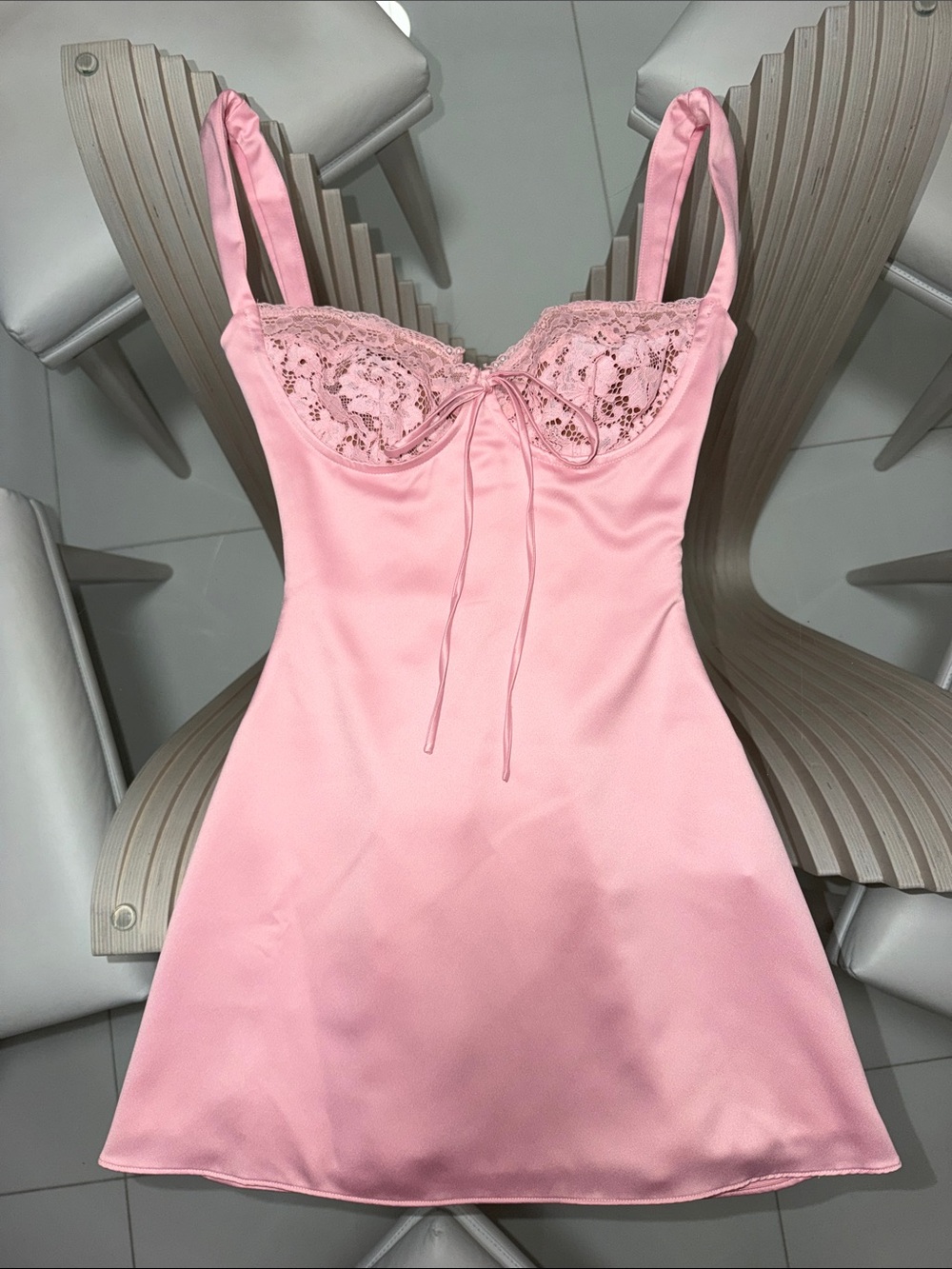House of CB ADRIANA
Rose Satin And Lace Mini Dress XS (plus cup) - Picture 9 of 11